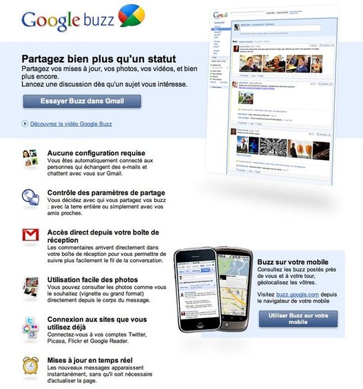 Google Buzz tente de rendre Gmail social