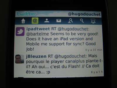 Présentation du client officiel Twitter Blackberry