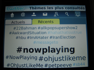 Présentation du client officiel Twitter Blackberry