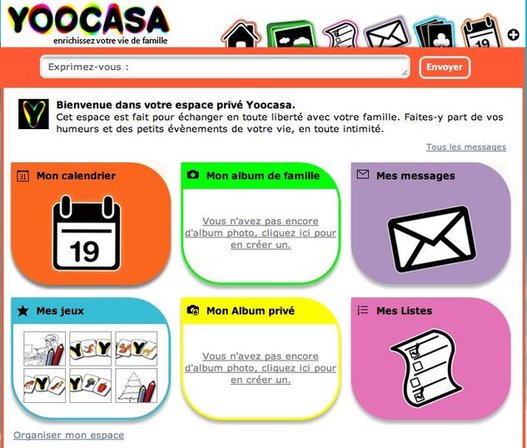 Yoocasa - L'espace famille sur le Web ( 100 invitations )