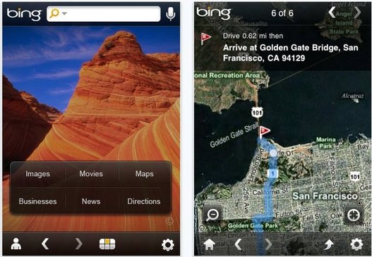 Bing pour iPhone - Nouvelle version