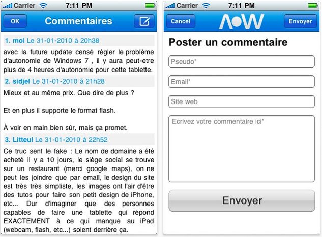 L'application iPhone d'AccessOWeb est disponible