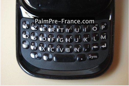Le clavier AZERTY du Palm Pre