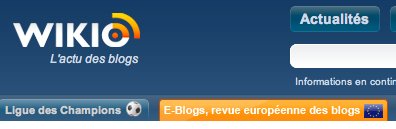 Wikio lance E-Blogs - La revue européenne des blogs