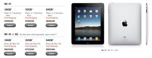 L'iPad 3G est disponible sur l'Apple Store US
