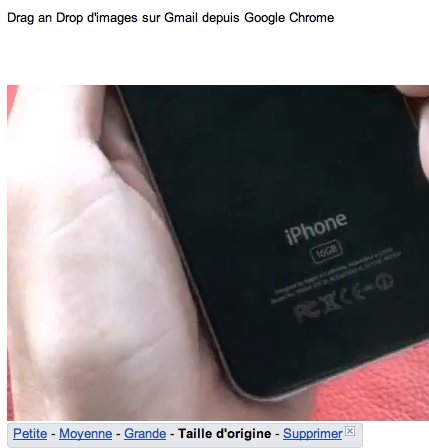 Insertion d'images dans Gmail par Drag and Drop