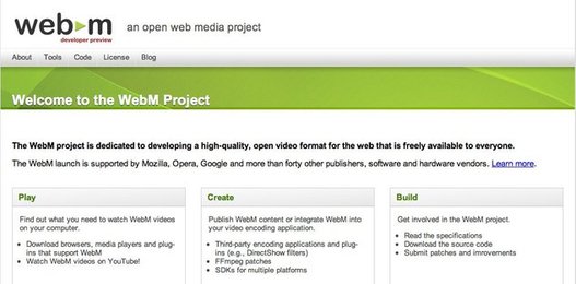 Google I/O - Lancement de WebM, format vidéo libre