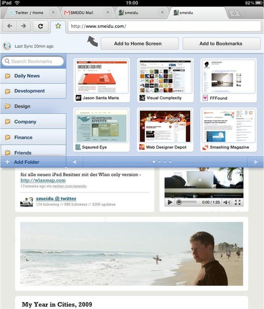 Google Chrome pour iPad - ce serait pas mal