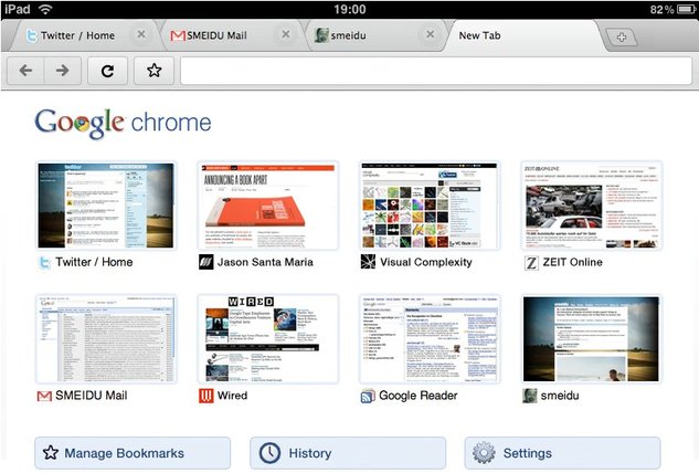 Google Chrome pour iPad - ce serait pas mal