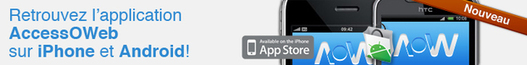 Application AccessOWeb sur iPhone, Android, Windows Phone et webOS