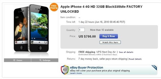L'iPhone 4 est déjà en vente ... sur eBay
