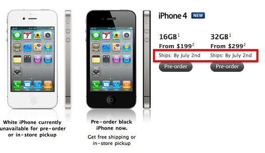 iPhone 4 - La rupture de stock s'amorce aux US