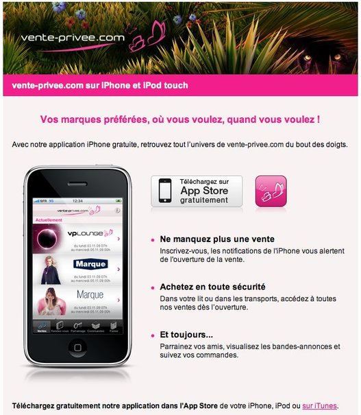 Vente Privée.com sort son application iPhone