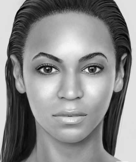 Portrait de Beyonce sur un iPad avec Finger Painting - Magnifique