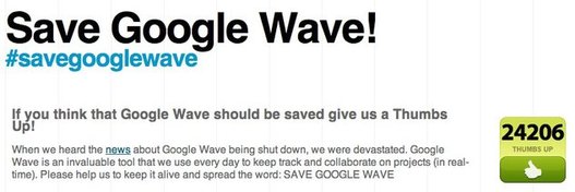 Voulez vous sauver Google Wave ?