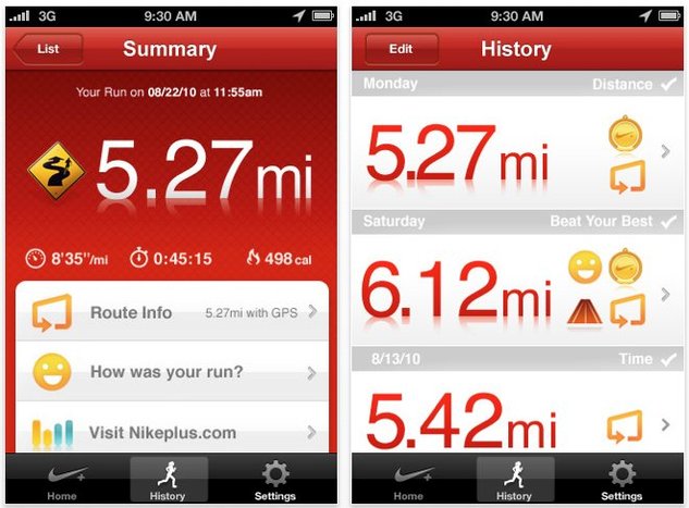 Nike+ GPS - Une application iPhone pour les coureurs