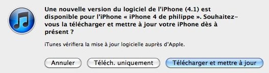 Télecharger iPhone iOS 4.1 ( firmware 4.1 )
