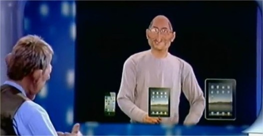 Steve Jobs présente le iFan aux Guignols