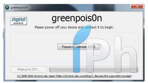 GreenPois0n - L'outil pour jailbreaker l'iOS 4.1 est disponible