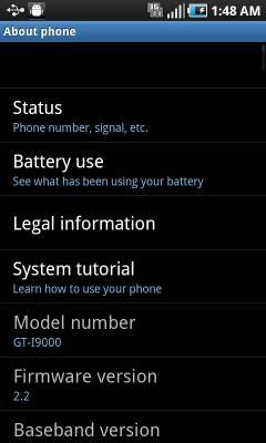 Le Samsung Galaxy S passe sur Android 2.2 Froyo