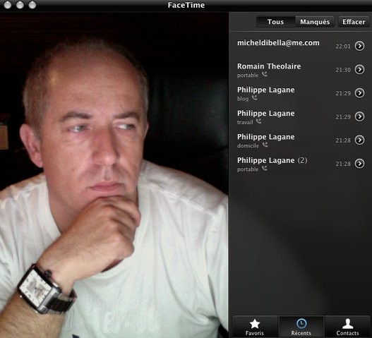 FaceTime maintenant sur Mac - ça marche mais bon ...