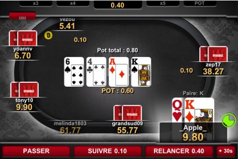 Poker en ligne - Winamax disponible sur iPhone