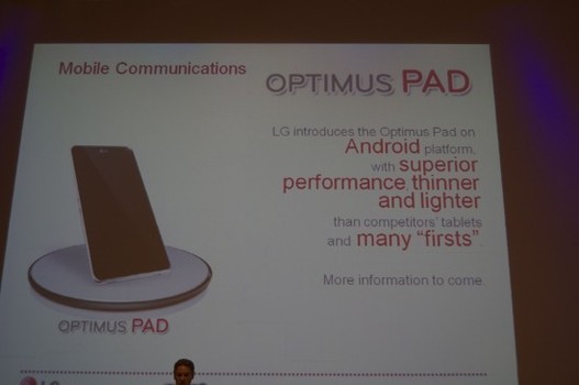 LG Optimus Pad - C'est pour 2011 !