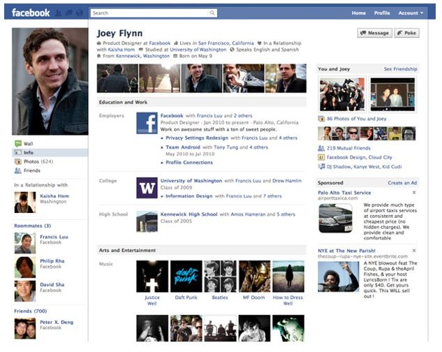 Nouveau design de Facebook -  Plus de détails en images