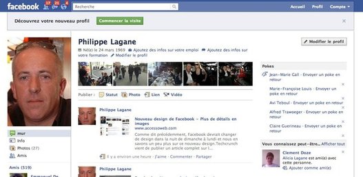Le nouveau design Facebook est en place