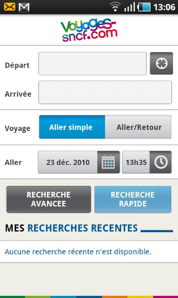 SNCF Horaires et Résa sur Android Market