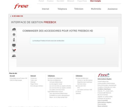 Free - La boutique d'accessoires pour la Freebox de retour bientôt