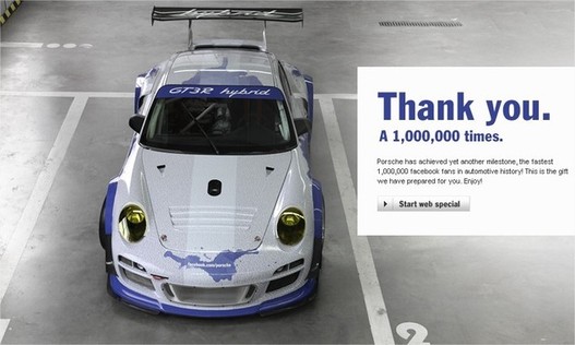 La Porsche Facebook - Votre nom est il dessus ?