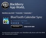 Bluetooth Calendar Sync - Synchroniser un BlackBerry avec une BMW