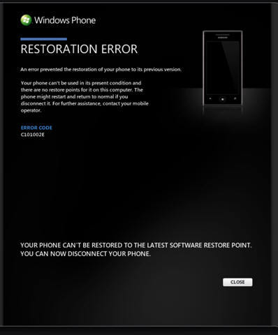 Windows Phone 7 - La première mise à jour bloque certains terminaux