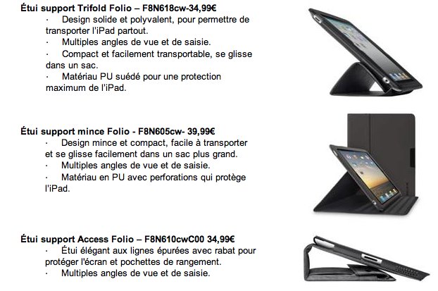 iPad 2 - Belkin dévoile ses accessoires