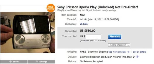 Sony Ericsson Xperia Play en vente ... sur eBay