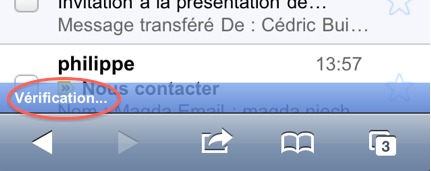 Gmail pour iPhone - une nouvelle barre de connexion