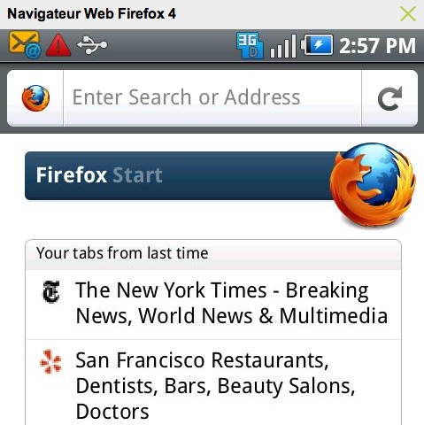 Télécharger Firefox 4 sur Android