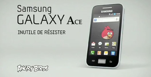 Angry Birds pour la pub du Samsung Galaxy Ace