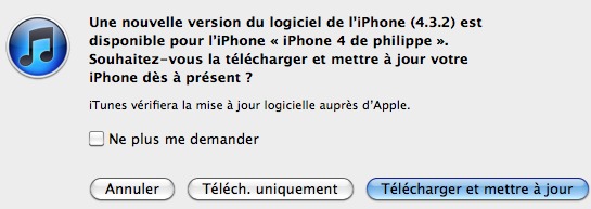 Télécharger iOS 4.3.3 iPhone, iPad et iPod Touch