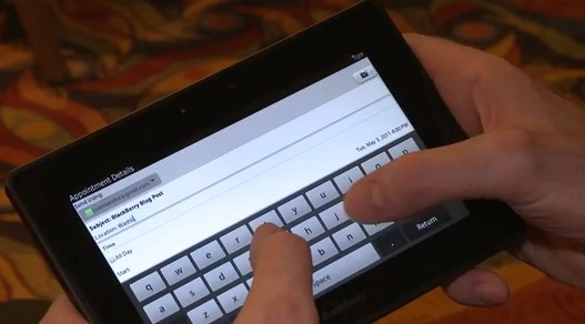 Blackberry Playbook - Démo vidéo de l'application Mail