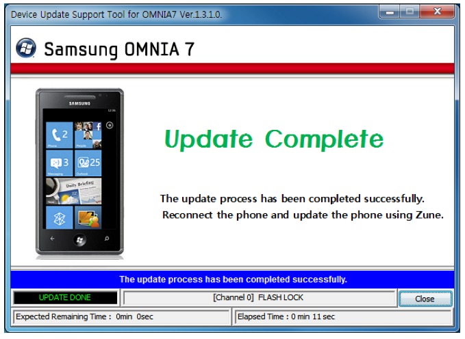 Le problème de mise à jour de l'Omnia 7 corrigé par Samsung