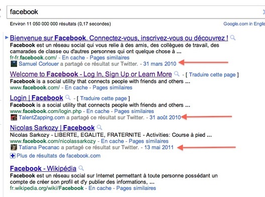 Google devient social sur son moteur français