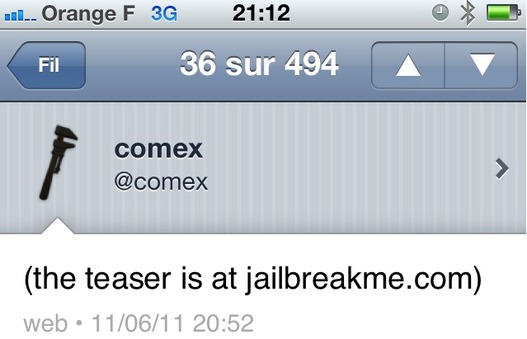 JailbreakMe pour le Jailbreak de l'iPad 2 by Comex