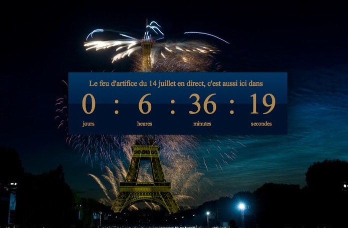 Le feu d'artifice du 14 juillet à Paris en direct