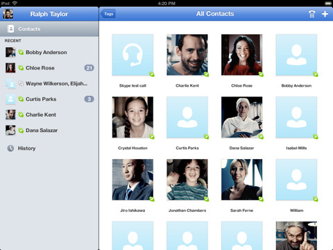 L'application Skype pour iPad est disponible