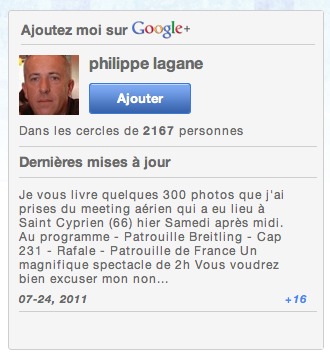 Le widget Google+ maintenant en français