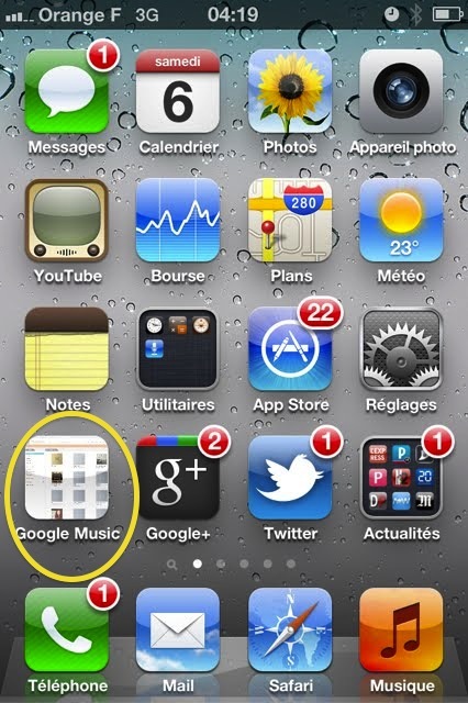 Google Music sur iPhone