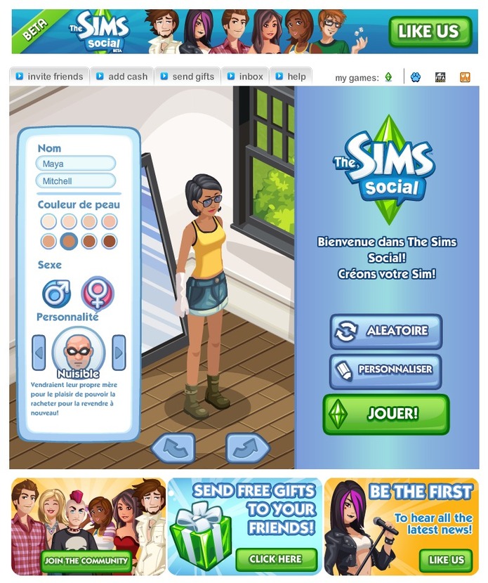 Les Sims Social sont arrivés sur Facebook