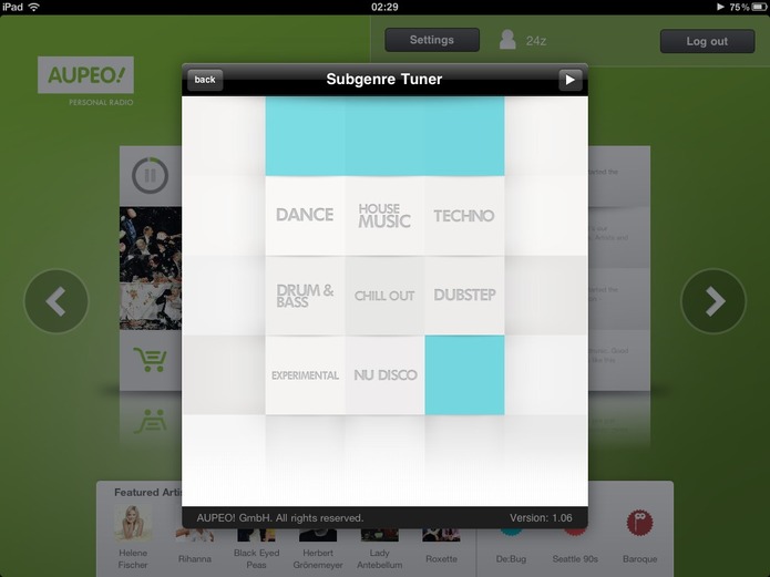 Aupeo: une nouvelle expérience de la musique sur iPad 